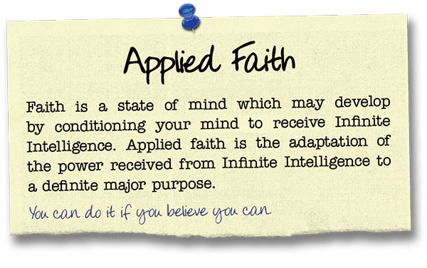 Success Principle 3 Applied Faith