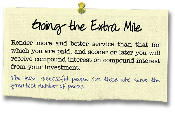Success Principle 4 Going the Extra Mile
