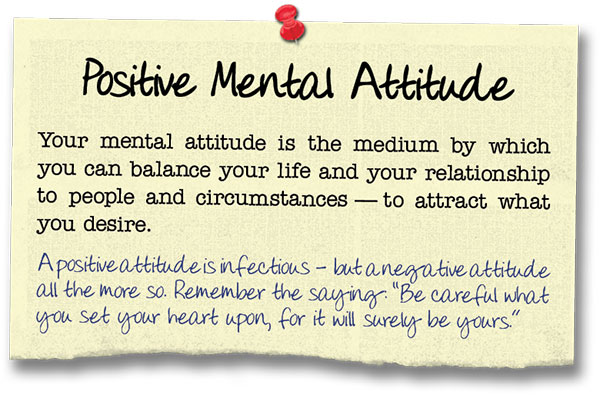 Positive Mental Attitude 17 Principles Poster